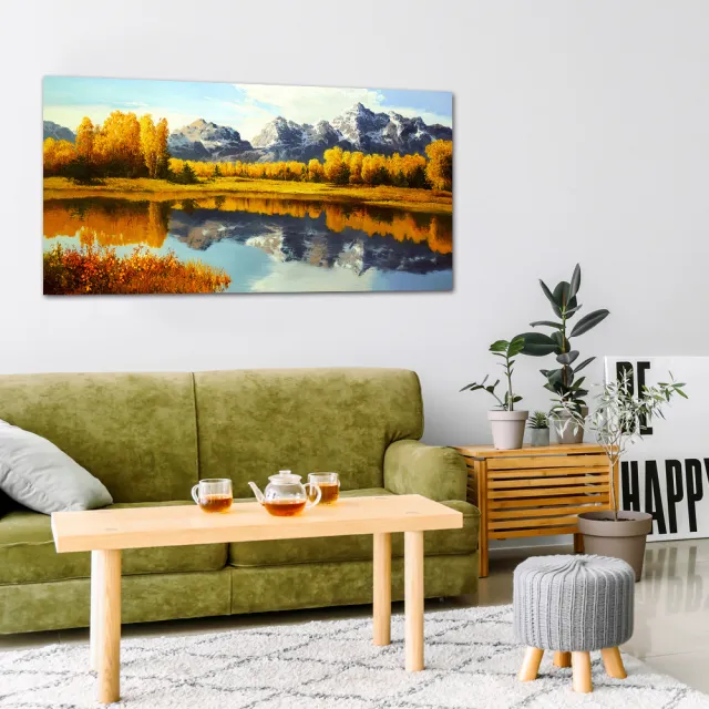 【御畫房】湖畔秋色 國家一級畫師手繪油畫60×120cm(VF-131)