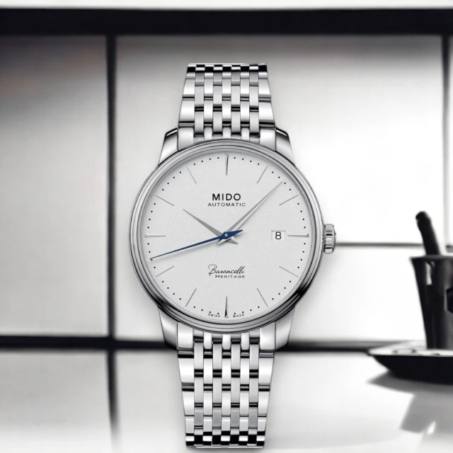 MIDO 美度MIDO 美度 Baroncelli 簡約 超薄 機械錶 男錶 白色(M0274071101100)