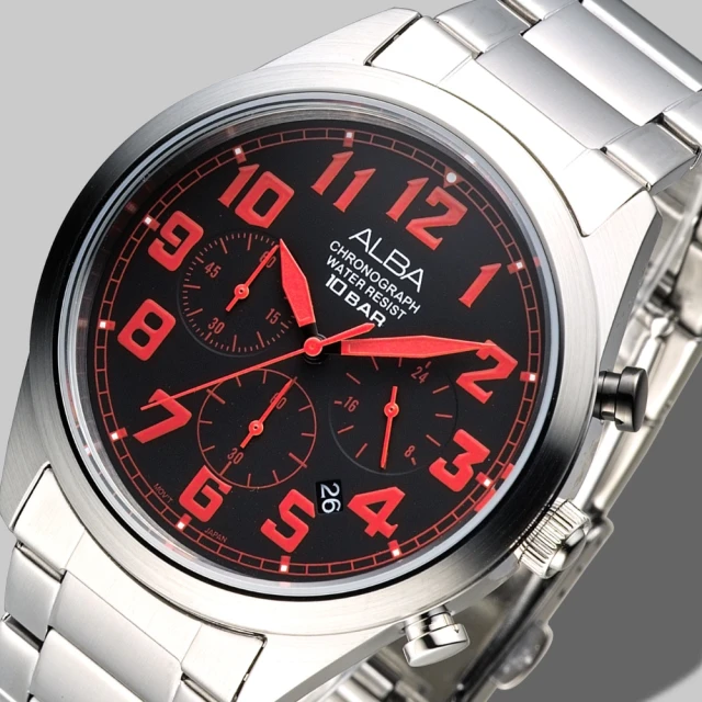 CASIO 卡西歐 超個性十年電力不鏽鋼錶圈造型雙顯錶-黑X