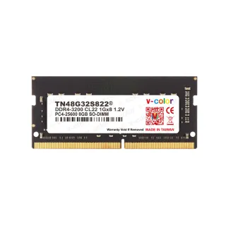 【v-color 全何】DDR4 3200 8GB 筆記型記憶體(SO-DIMM)
