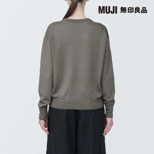 【MUJI 無印良品】女大麻混V領針織衫(共4色)