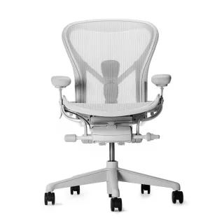 【Herman Miller】Aeron 2.0 人體工學椅 全功能 一般腳座 礦石白 DW扶手 B size(平行輸入)