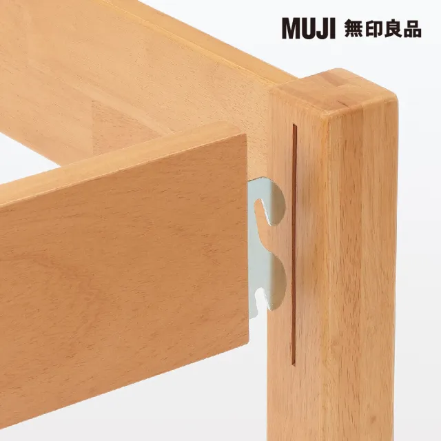 【MUJI 無印良品】橡膠木床架/D/雙人(大型家具配送)