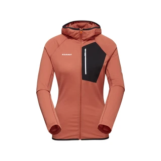 【Mammut 長毛象】Aenergy Light ML Hooded Jacket W 超輕量保暖連帽外套 磚紅/黑 女款 #1014-05550