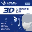 【SOLIS】3D防護型口罩10盒一組-白色/黑色 30片/盒裝(兒童口罩S、成人口罩、成人加大口罩XL)