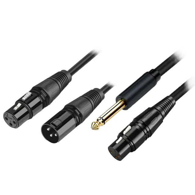 【KM MUSIC】麥克風線 MIC線 XLR 6.3mm(公轉母 公對母 平衡訊號 麥克風導線)