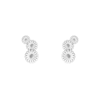【Georg Jensen 官方旗艦店】DAISY 耳環(純銀 白瓷琺瑯 耳環)