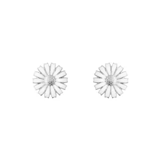 【Georg Jensen 官方旗艦店】DAISY 耳環(純銀 白瓷琺瑯 耳環)