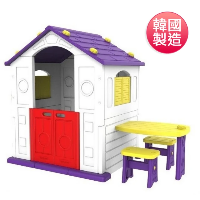 【韓國TOY MONARCH】雙開式遊戲屋+桌椅 CHD-502