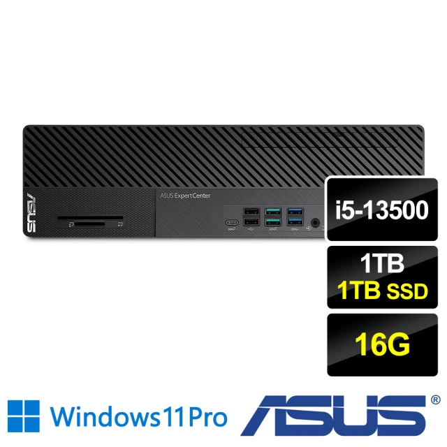 ASUS 華碩 i5十四核薄型商用電腦(M700SE/i5-13500/16G/1TB HDD+1TB SSD/W11P)