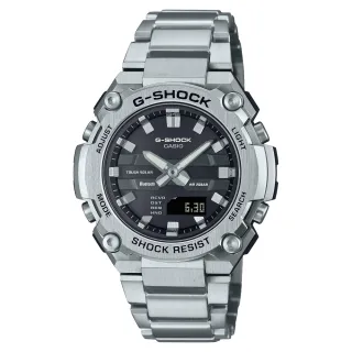 【CASIO 卡西歐】G-SHOCK小巧纖薄雙顯錶(GST-B600D-1A)