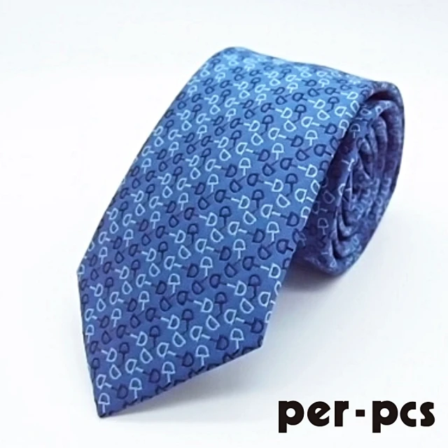 【per-pcs 派彼仕】商務都會幾何設計領帶_深邃藍(PW3015)