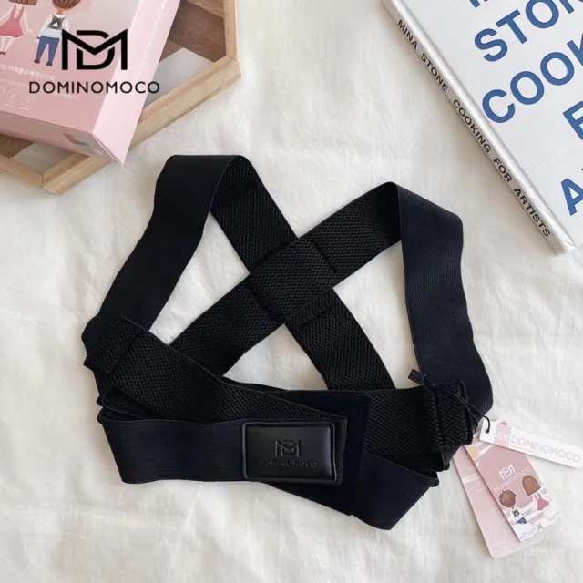 【DOMINOMOCO】韓國進口 二代兒童駝背預防矯正背帶 矯姿背心 坐姿矯正器(矯姿帶/兒童胸背帶)