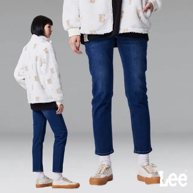 【Lee】出清品-女裝 牛仔褲 / 401 中腰標準小直筒 九分褲 清水洗(LL220304253)