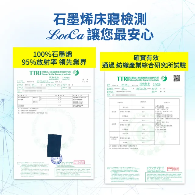 【LooCa】石墨烯能量正側睡HT乳膠枕頭(1入★限量出清)