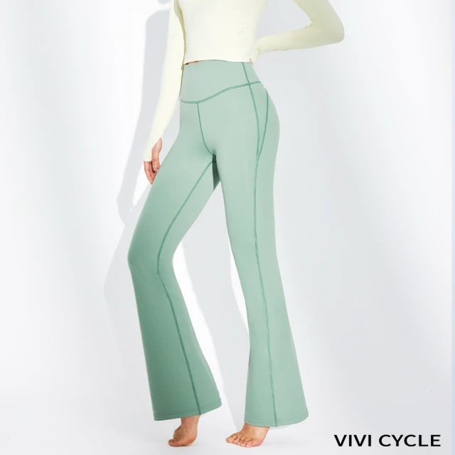 【巨星優選】VIVI CYCLE 喇叭瑜珈褲(綠)