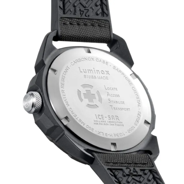 【LUMINOX 雷明時】ICE-SAR Arctic 冰島搜救隊聯名腕錶 瑞士錶(46mm  紅x黑 / 1051)