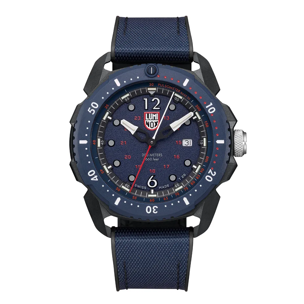 【LUMINOX 雷明時】ICE-SAR Arctic 冰島搜救隊聯名腕錶 瑞士錶(46mm  海軍藍 / 1053)