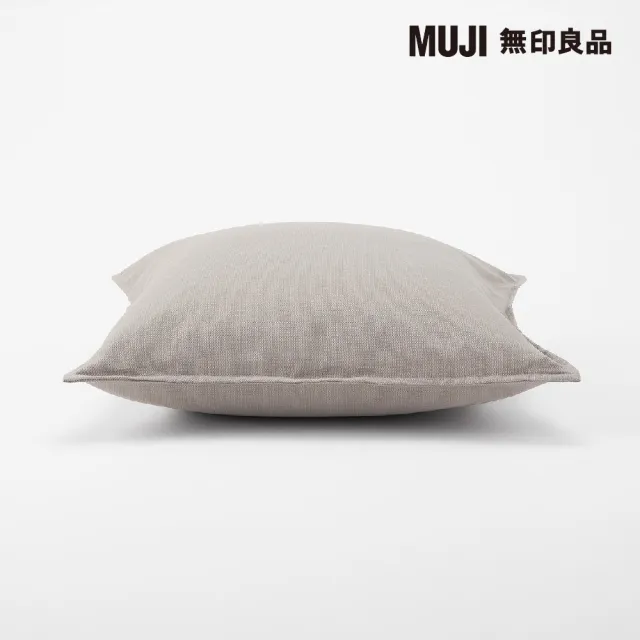 【MUJI 無印良品】牛津布坐墊套/灰色(羽毛抱枕/55)