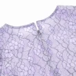 【ILEY 伊蕾】花卉蕾絲網紗洋裝(淺紫色；M-2L；1242027133)