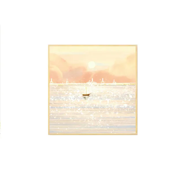 【YOLU】618年中慶鋁合金邊框藝術壁掛家居裝飾畫 客廳沙發背景墻裝飾壁畫 ins風油畫掛畫 墻面掛飾(30*30cm)