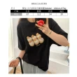 【UniStyle】圓領短袖T恤 韓版可愛蛋糕印花上衣 女 UP1532(黑)
