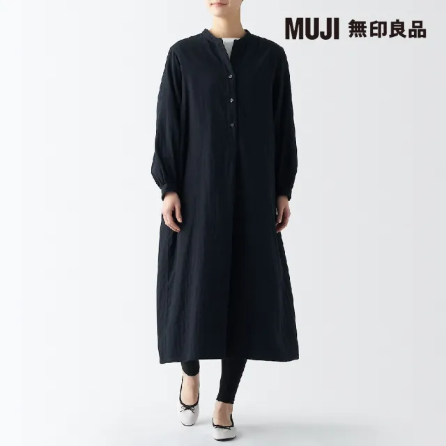 【MUJI 無印良品】女撥水加工棉質緞布蝴蝶結芭蕾舞鞋(淺灰)