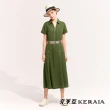 【KERAIA 克萊亞】愜意工裝風天絲涼感洋裝(兩色；附鬆緊腰帶)