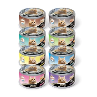 【YAMIYAMI 亞米貓罐】天然貓罐系列 高湯晶凍大餐 80g 48罐組(貓罐頭、貓餐罐、多種口味)