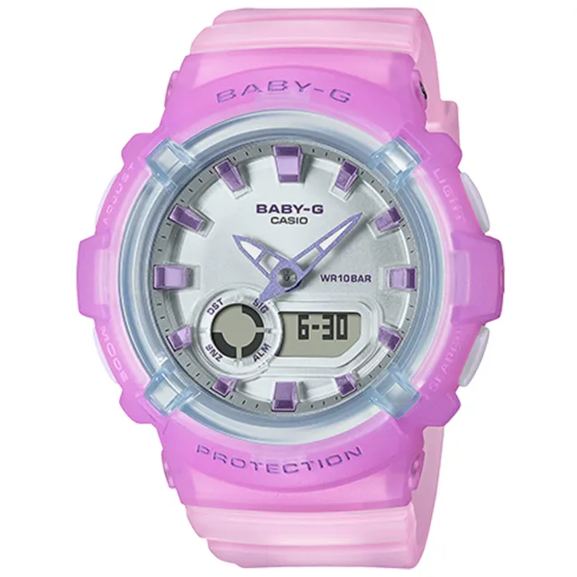 【CASIO 卡西歐】BABY-G 甜美糖果色系雙顯手錶 情人節 禮物(BGA-280-6A)