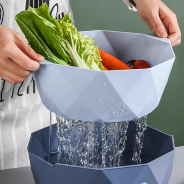 3COINS 日本 旋轉瀝水籃 瀝水盆 洗米 蔬果盆 洗菜盆