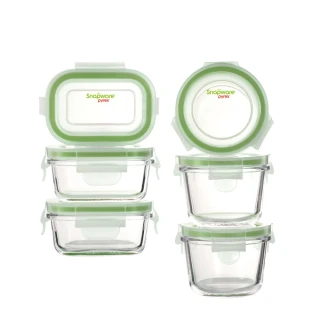 【CorelleBrands 康寧餐具】全新升級寶寶副食品玻璃保鮮盒6入裝(醬料盒、調味盒)