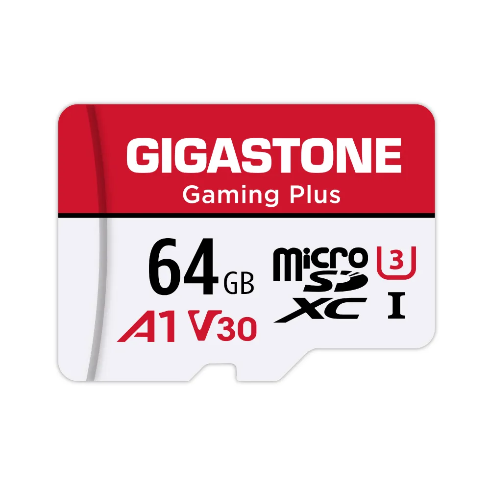 【GIGASTONE 立達】Gaming Plus microSDXC UHS-Ⅰ U3 A1V30 64GB遊戲專用記憶卡(支援Switch/GoPro)