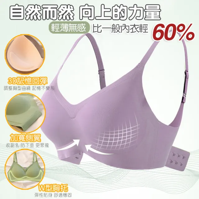 【Chic Chic 琪琪】4件套-一片式乳膠棉3D聚攏美背調整型內衣(無鋼圈舒適)