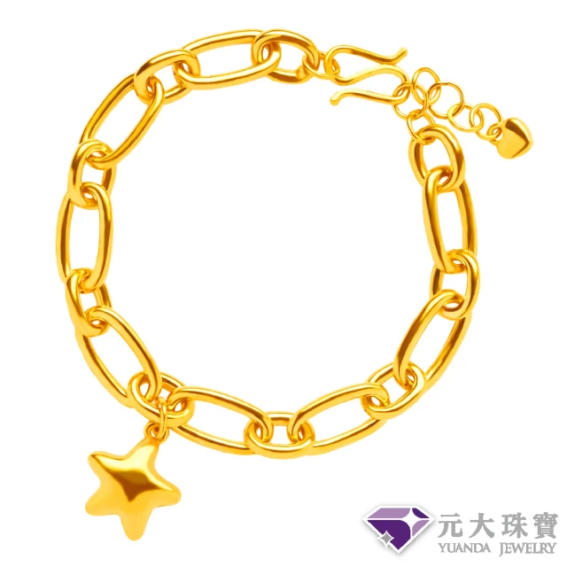 GJS 金敬順 黃金耳環時尚星星-螺絲轉扣(金重:0.37錢