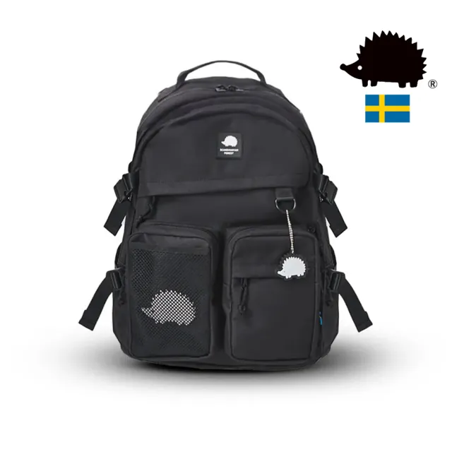 【SCANDINAVIAN FOREST 北歐小刺蝟】雙11 312潮流玩家後背包(黑色)