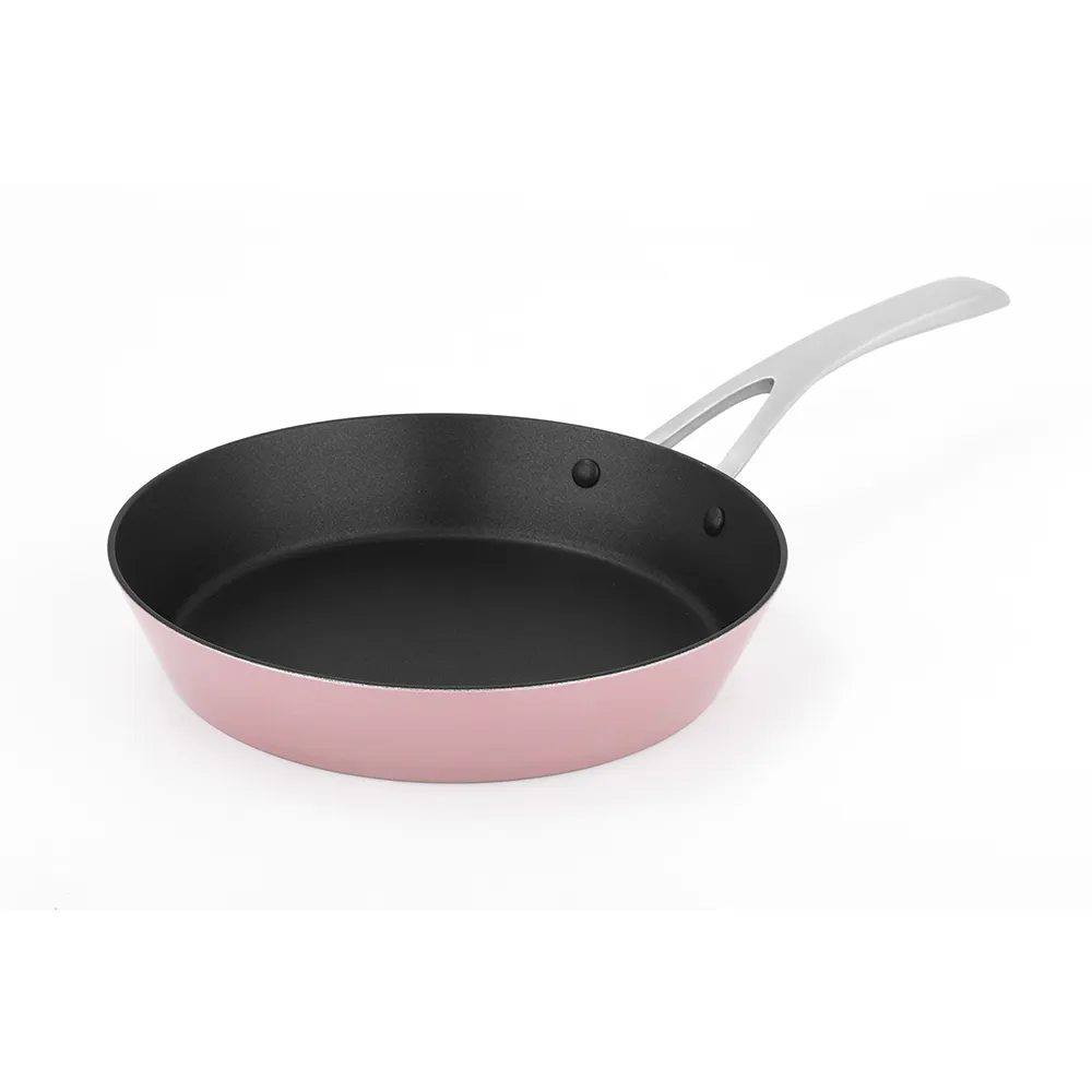 【美國MotherGoose 鵝媽媽】FancyPan 粉品IH導磁不沾平底鍋26cm