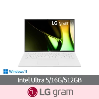 【LG 樂金】Gram 17吋Ultra5輕薄AI筆電(17Z90S-G.AA54C2/Ultra5-125H/16G/512GB NVMe/WIN11/EVO/冰雪白)