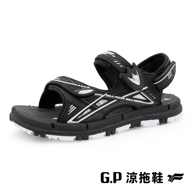 G.P 兒童休閒磁扣兩用涼拖鞋G9523B-黑色(SIZE:31-35 共三色)