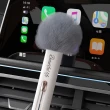 【Dagebeno荷生活】車用二合一內飾清潔刷 風扇螢幕鍵盤靜電軟毛軟(清潔刷1入+替換頭1組)