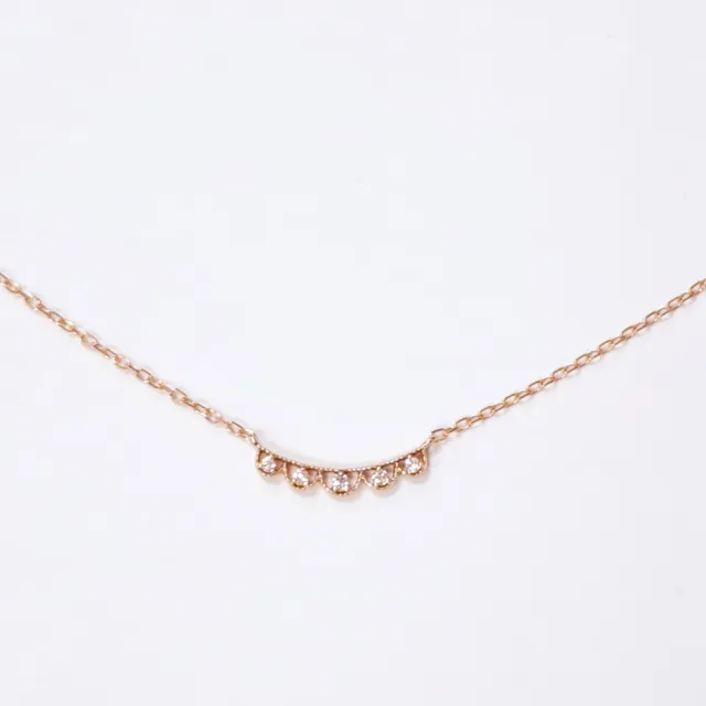 【me.luxe】K18玫金蕾絲9分鑽石鍊(日本輕珠寶網路銷售NO.1)