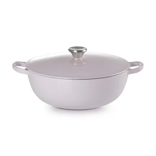 【Le Creuset】琺瑯鑄鐵鍋媽咪鍋26cm(薰衣草-鋼頭)