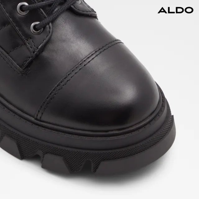 【ALDO】MONTROSE-俏麗時尚側拉鍊厚底短靴-女靴(黑色)