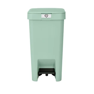 【Brabantia】PEDAL BIN STEPUP腳踏式環保垃圾桶10L(淺灰/仙綠)