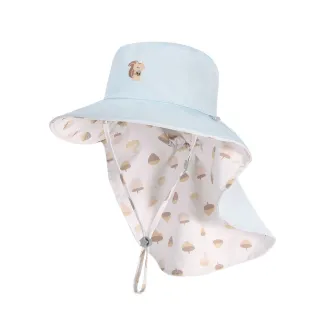 【Brille Brille】兒童雙面防曬護頸遮陽帽/魟魚系列-薄荷栗子