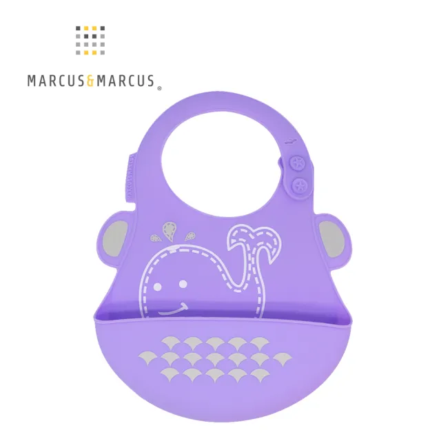 【MARCUS&MARCUS】動物樂園矽膠立體圍兜(多款繽紛任選)