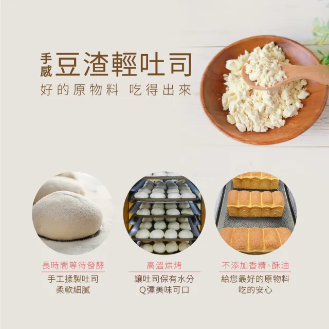【原味時代】西式烘焙 牛奶豆渣輕吐司(12片)