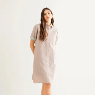 【Arnold Palmer 雨傘】女裝-簡約氣質襯衫連身裙(奶茶色)