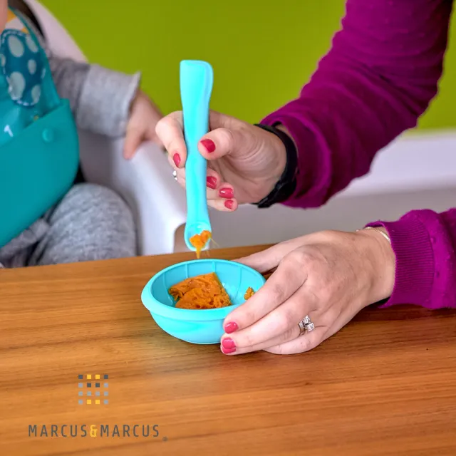 【MARCUS&MARCUS】寶寶食物調理碗匙組(研磨碗+餵食匙 2入組)