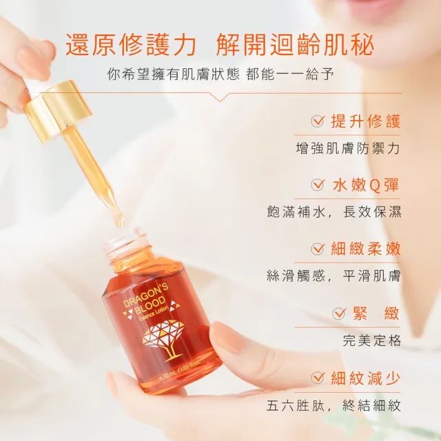 【Jenduoste 珍朵絲特】龍血求麗精華30mlx2瓶組-保濕Plus版(佐登妮絲保濕Plus版)